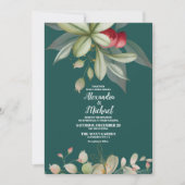 Weihnachts-Winter Holly Berry Hochzeitseinladung Einladung (Vorderseite)