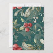 Weihnachts Winter Holly Berry Wedding Einladung (Rückseite)