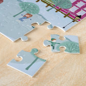 Weihnachts-Winter-Ice-Skaten Puzzle (Seite)