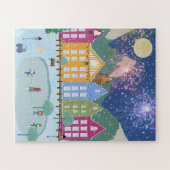 Weihnachts-Winter-Ice-Skaten-Skater Puzzle (Horizontal)