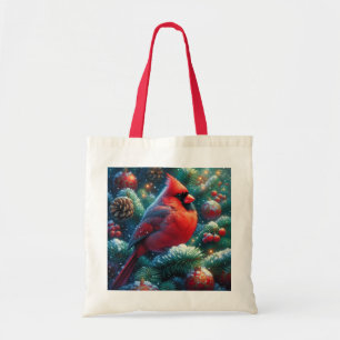 Weihnachts-/Winter-Kardinal Tragetasche