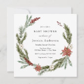 Weihnachts-Winter-Kinderdusche Einladung (Vorderseite)