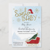 Weihnachts-Winter-Kinderdusche Einladung (Vorderseite)