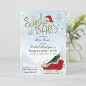 Weihnachts-Winter-Kinderdusche Einladung (Stehend Vorderseite)