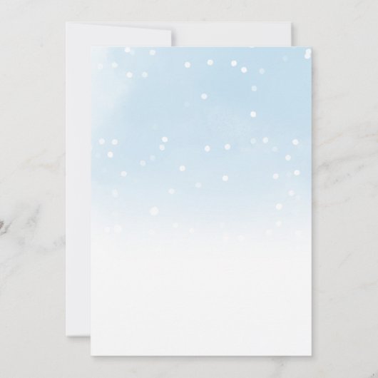 Weihnachts-Winter-Kinderdusche Einladung (Rückseite)