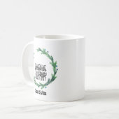 Weihnachts-Winter-Kranz-Lager neu verheiratet Coup Kaffeetasse (Vorderseite Links)