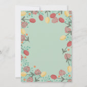 Weihnachts-Winter-Lamm-Blumenrand-Illustration Save The Date (Rückseite)