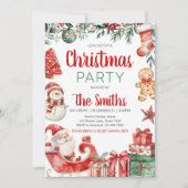 Weihnachts-Winter-Lebkuchen Weihnachts-Party Einladung (Vorderseite)