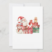 Weihnachts-Winter-Lebkuchen Weihnachts-Party Einladung (Rückseite)