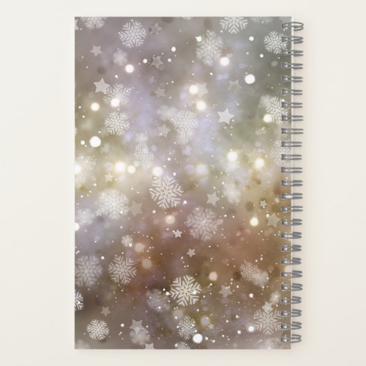 Weihnachts Winter Leopard Deer Spiral Notebook Notizblock (Rückseite)