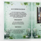 Weihnachts Winter Lime Green Minimal Personalisier Dreifach Gefaltete Einladung (Innen Erste Seite)