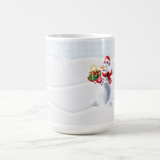 Weihnachts Winter Märchen Fantasy Snowy Snowman Kaffeetasse (Mittel)