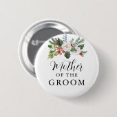 Weihnachts-Winter-Mutter-der-Brautparty des Bräuti Button (Vorne & Hinten)