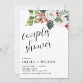 Weihnachts-Winter-Paare Duschkarte Feiertagskarte (Vorderseite)