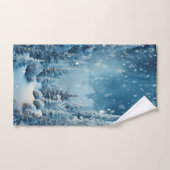 Weihnachts Winter Pine Tree Wald Schnee Badhandtuch Set (Handtuch)