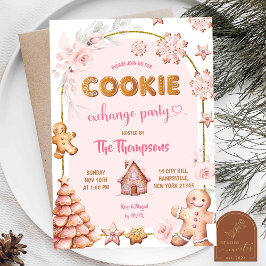 Weihnachts Winter Pink Cookies Tauschen Party Einladung
