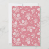 Weihnachts Winter Pink Deer Pine Cone Baby Dusche Einladung (Rückseite)