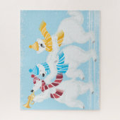 Weihnachts Winter Polar Bären Parade Puzzle (Vertikal)