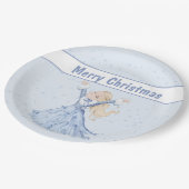 Weihnachts-Winter-Prinzessinnen Pappteller (Schrägansicht)