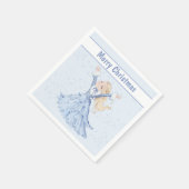 Weihnachts-Winter-Prinzessinnen Serviette (Ecke)