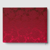 Weihnachts-Winter-Rote Hochzeitsempfehlung Monogra Gästebuch (Rückseite)