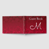 Weihnachts-Winter-Rote Hochzeitsempfehlung Monogra Gästebuch (Voll)