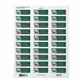 Weihnachts-Winter-Rote Lkw-Rücksendeadresse (Vorne)