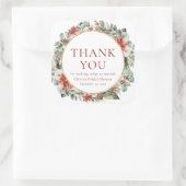 Weihnachts-Winter-Rotes Gold-Brautparty Quadratischer Aufkleber (Tasche)