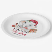 Weihnachts Winter Santa Baby Elephant Dusche Pappteller (Schrägansicht)