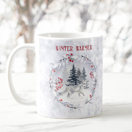 Weihnachts-Winter-Schnee Arctic Fox Name Kaffeetasse