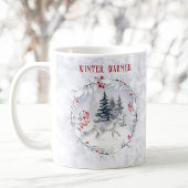 Weihnachts-Winter-Schnee Arctic Fox Name Kaffeetasse