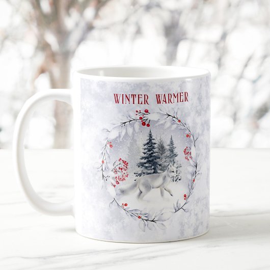 Weihnachts-Winter-Schnee Arctic Fox Name Kaffeetasse