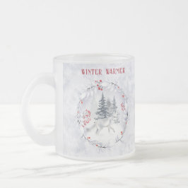Weihnachts-Winter-Schnee Arctic Fox Personalisiert Mattglastasse