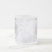 Weihnachts-Winter-Schnee Arctic Fox Personalisiert Mattglastasse (Mittel)