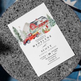 Weihnachts Winter Schneeballland Hochzeit Flyer