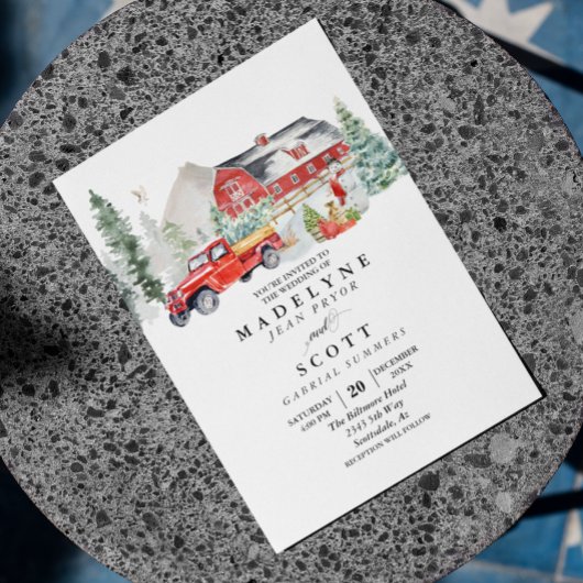 Weihnachts Winter Schneeballland Hochzeit Flyer