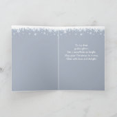 Weihnachts Winter Schneebaum Kardinal Gotochter Feiertagskarte (Innenseite)