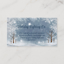 Weihnachts Winter Schneeflocken Bäume Visitenkarte