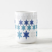 Weihnachts Winter Schneeflocken Kaffeetasse (Mittel)