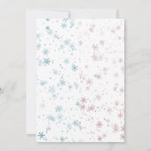 Weihnachts-Winter-Siegel Pinguin Gender-Offenlegun Einladung (Rückseite)