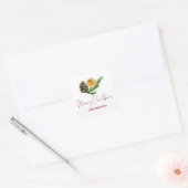 Weihnachts-Winter-Square-Sticker Quadratischer Aufkleber (Umschlag)