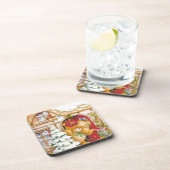 Weihnachts Winter Teddy Bär Getränkeuntersetzer (Rechte Seite)