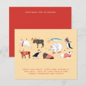 Weihnachts-Winter-Tiere Persönlicher Geschäftsbrie (Vorne/Hinten)