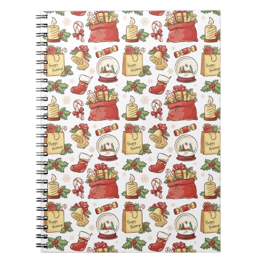 Weihnachts-, Winter- und Neujahrsdesign-Notebook Notizblock (Vorderseite)