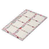 Weihnachts-Winter-Vögel Wochenplaner Notizblock (angewinkelt)