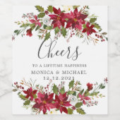 Weihnachts-Winter-WEDING Personalisierte "Beifall" Weinetikett (Einzelnes Label)