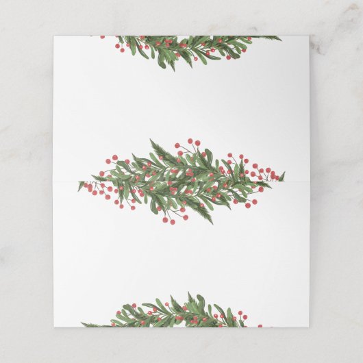 Weihnachts-Winter-Winter-Probe Platzkarte (Außenseite Aufgefaltet)