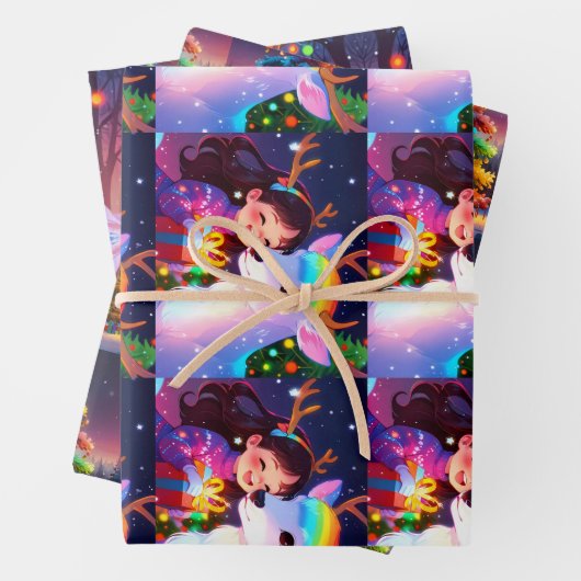 Weihnachts Winter Wonderland Ferienzeit Geschenkpapier Set (Beispiel)