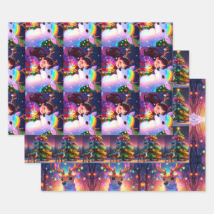 Weihnachts Winter Wonderland Ferienzeit Geschenkpapier Set