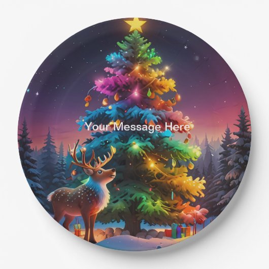 Weihnachts Winter Wonderland Ferienzeit Pappteller (Vorderseite)